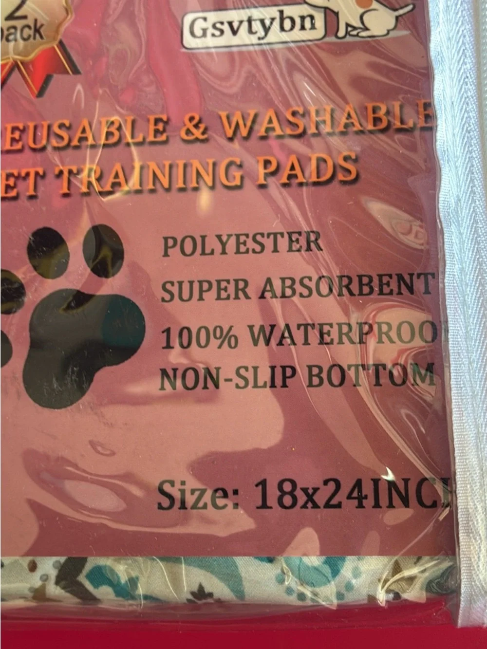 Not available Gs vtybn Reusable Washable Pet Training Pads - Pink & Multicolor